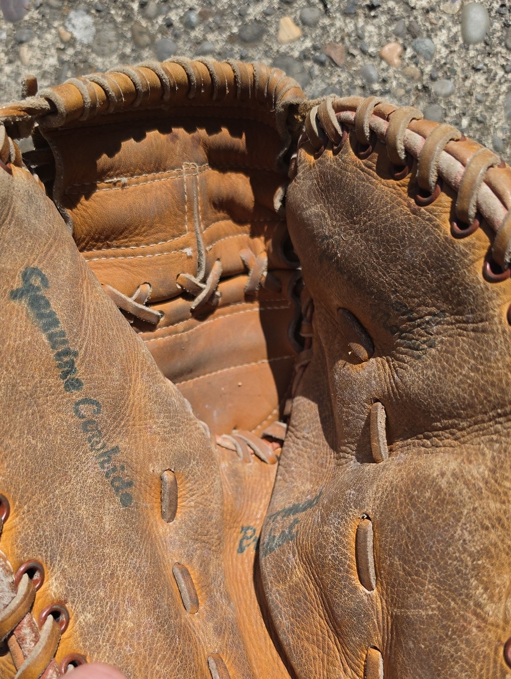 Vintage Brown Leather Baseball Glove